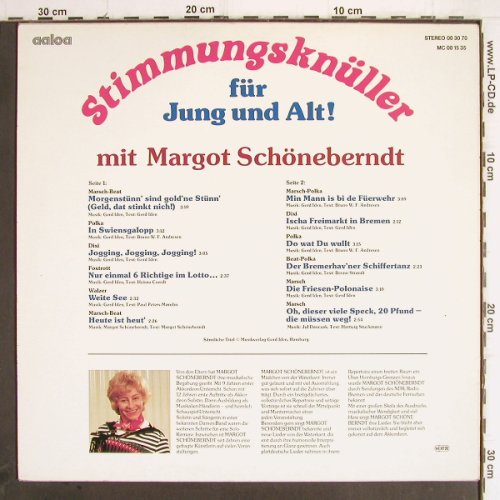 Schöneberndt,Margot: Stimmungsknüller,Akkordeon, aaloa (00 30 70), D Typ: LP Best.-Nr.: Y9865 Preis: 7,50 Euro