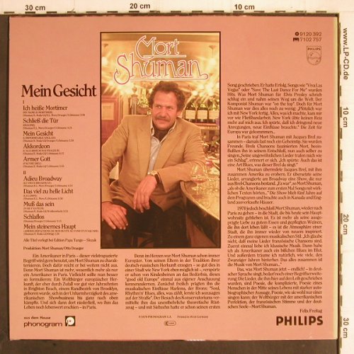 Shuman,Mort: Mein Gesicht, Philips (9120 392), D, 1979 Typ: LP Best.-Nr.: Y9909 Preis: 6,00 Euro