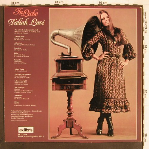 Lavi,Daliah: In Liebe, Exlibris (XL 171074), A, 1971 Typ: LP Best.-Nr.: Y9945 Preis: 9,00 Euro