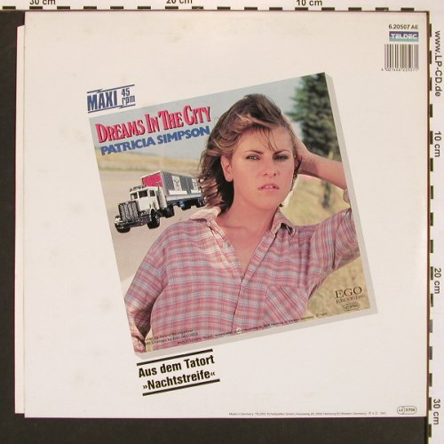 Simpson,Patrica Tatort Nachtstreife: Dreams in the City*2, Teldec(), D, 85 - 12inch - A3299 - 1,00 Euro