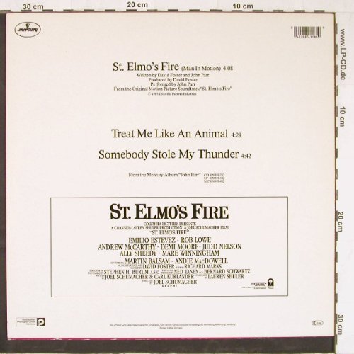 St.Elmos Fire(Man in Motion): St.Elmos Fire+2, f. John Parr, Mercury(884 118-1 Q), D, 1985 - 12inch - E3468 - 1,50 Euro