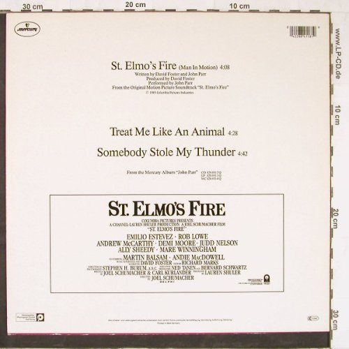 St.Elmos Fire (Man in Motion): St.Elmos Fire+2, f. John Parr, Mercury(884 118-1 Q), D, 1985 - 12inch - E3468 - 1,00 Euro