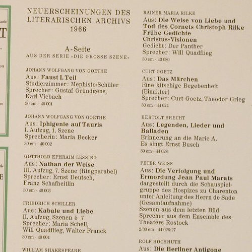V.A.Dichtung Und Darstellung: 15 Tr., Promo,Faust...Kishon, Deutsche Gramophon(004488), D, 1966 - LP - E6578 - 7,50 Euro