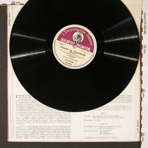 Visages de Talleyrand: L'Encyclopedie Sonore, Ducretet Thomson(LAE 3322), F, 1953 - LP - E6858 - 4,00 Euro
