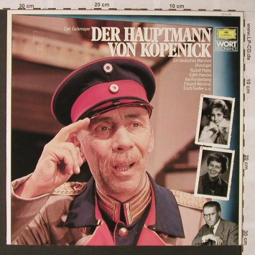 Zuckmayer,Carl: Der Hauptmann von Köpenick-Auszüge, D.Gr. Wort(2571 126), D Ri, 1962 - LP - E9919 - 6,00 Euro