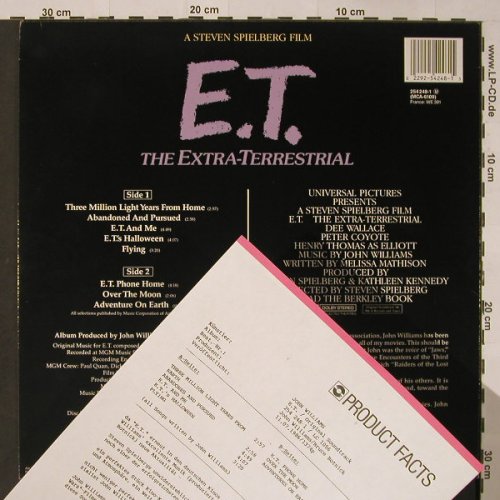 E.T.: Music by John Williams, MCA(254 248-1), D, 1982 - LP - F3547 - 5,00 Euro