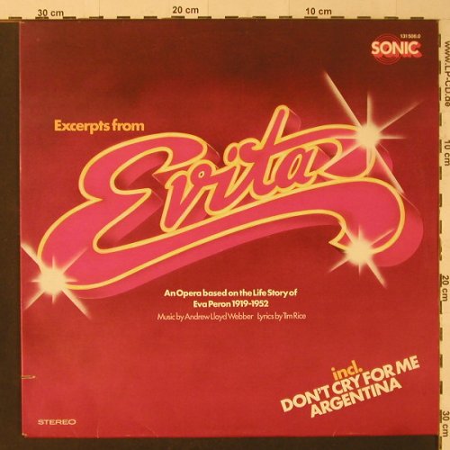 Evita: Excerpts From, co, Sonic(131 508.0), D,  - LP - F4582 - 5,00 Euro
