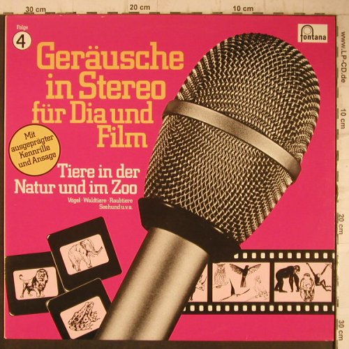 V.A.Geräusche In Stereo 4: Tiere In Der Natur & Im Zoo,44 Tr., Fontana(6484 013), D, 1979 - LP - F6026 - 6,00 Euro