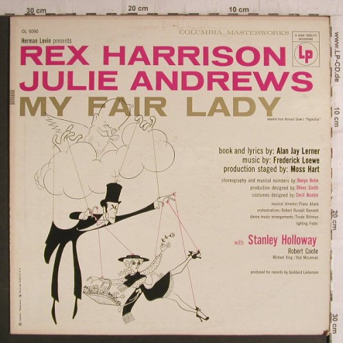 My Fair Lady: Rex Harrison, Julie Andrews(Mono), Columbia Masterwork(OL 5090), US, vg+/m-,  - LP - F6874 - 6,00 Euro