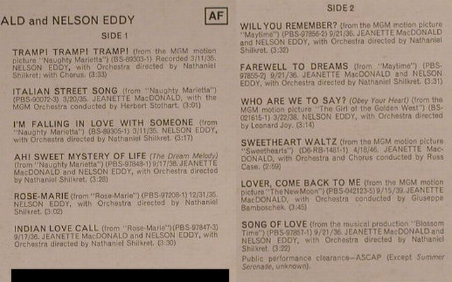 MacDonald,Jeanette & Nelson Eddy: Favorites in HI-FI, RCA International(26.21197), D, Ri, 1971 - LP - F7263 - 7,50 Euro