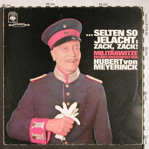 von Meyerinck,Hubert: ...selten so jelacht: zack, zack !, CBS, Militärwitze(S 51 144), D, vg+/vg+, 1966 - LP - F9772 - 5,00 Euro