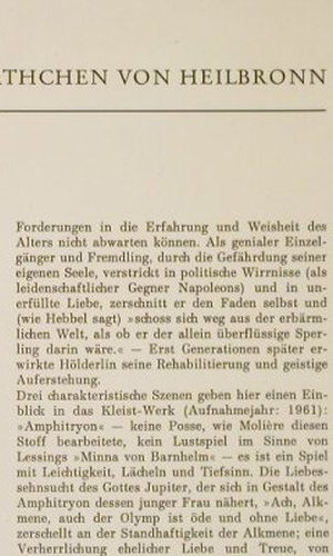 Von Kleist,Heinrich: Amphitryon,Prinz Friedrich vHomburg, D.Gr.(40 006), D, Mono, 1966 - LP - F9894 - 9,00 Euro