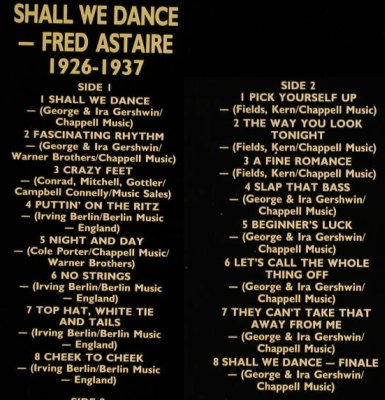 Astaire,Fred: Vol.9 - Shall we Dance,1926 to 1937, BBC(REB 665), UK, 1987 - LP - H1102 - 5,50 Euro