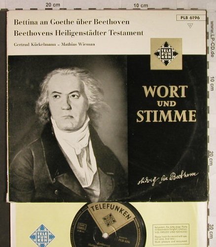 Bettina an Goethe über Beethooven: Beethovens HeiligenstädterTestament, Telefunken(PLB 6196), D, m-/vg+,  - 10inch - H1104 - 4,00 Euro