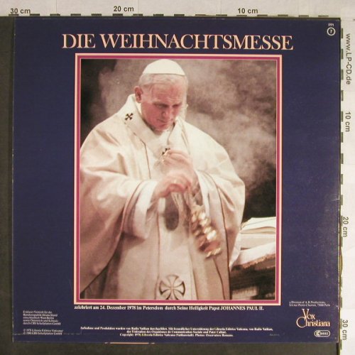Papst Johannes Paul II: Die Weihnachtsmesse, Foc, Vox Christiana(VCH PP1), D, 1980 - LP - H1517 - 7,50 Euro