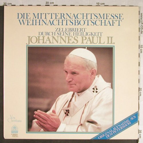 Papst Johannes Paul II: Die Mitternachtsmesse,Weihnachtsbot, Vox Christiana(VCH PP2), D, 1980 - 2LP - H1518 - 9,00 Euro