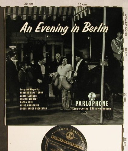 V.A.An Evening in Berlin: H.E.Groh, Z.Leander,J.Schmidt.., Parlophone(PMD 1036), UK,  - 10inch - H193 - 9,00 Euro