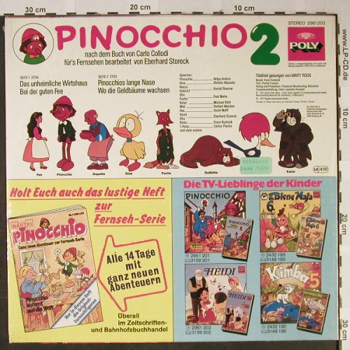 Pinocchio: 2 - 4 Geschichten d.TVAufn,MaryRoss, Poly(2961 203), D, FS-New, 1977 - LP - H2353 - 7,50 Euro