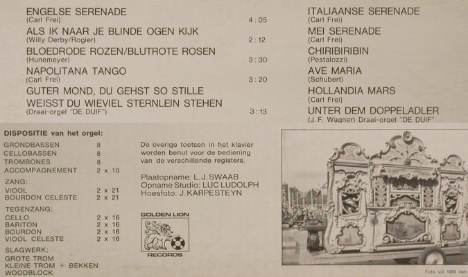 De Zeventiger: Dutch Barrel-Organ, Golden Lion(T-10 000), NL,  - LP - H2535 - 6,00 Euro
