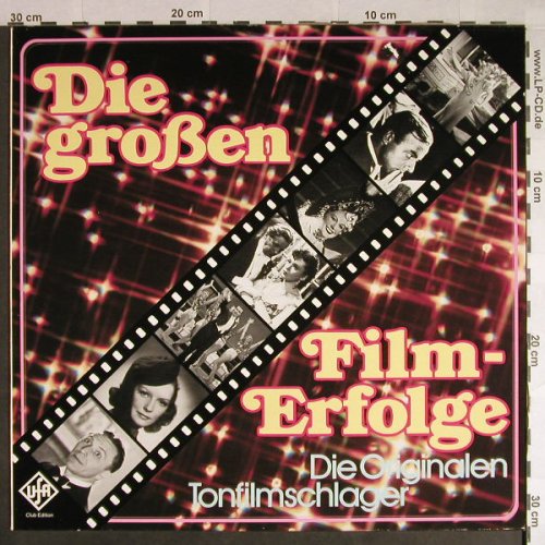 V.A.Die großen Filmerfolge: Die Originalen Tonfilmschlager, UFA(30 511 0 Mono), D, m-/vg+,  - LP - H263 - 4,00 Euro