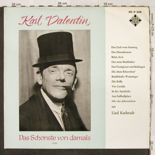 Valentin,Karl: Das Schönste von damals 1939, Telefunken(HT-P 508), D, m-/vg+,  - LP - H3299 - 6,00 Euro