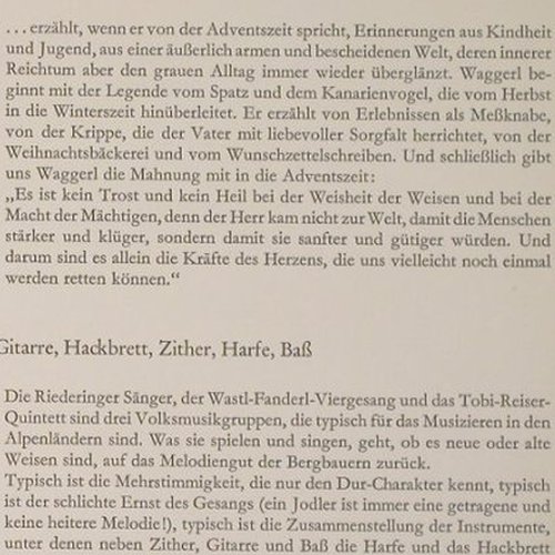Waggerl,Karl Heinrich: Advent-Tobi Reiser, Fanderl-Vierges, Christophorus(CLP 72 110), D,  - 10inch - H3573 - 7,50 Euro