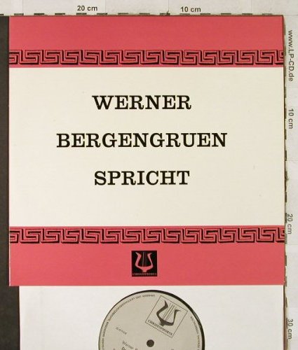 Bergengruen,Werner - spricht: Der Herzog und der Bär / 8Gedichte, Christophorus(CLP 72 112), D,  - 10inch - H3588 - 9,00 Euro