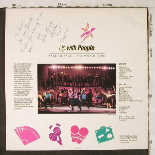 Up with People: Face to Face-The World Tour, m-/vg+, UpWithPeople(1161), NL, woc, 1989 - LP - H3977 - 6,00 Euro