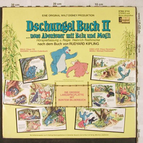 Dschungel Buch: 2 - Heinrich Riethmüller,Booklet, Disneyland(STMA 9702), D, Foc, 1979 - LP - H4000 - 9,00 Euro