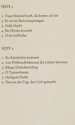V.A.Weihnachtliche Spieluhren-Musik: aus Siegfrieds Mechanischem, Siegfr.Mech.Musikk.(SMMK 04), D,  - LP - H5012 - 6,00 Euro
