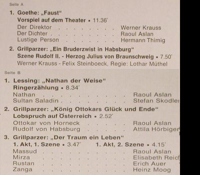 V.A.Die grosse Szene 1: Goethe,GrillParzer,Lessing, Amadeo(AVRS 13903), D,  - LP - H7844 - 5,00 Euro