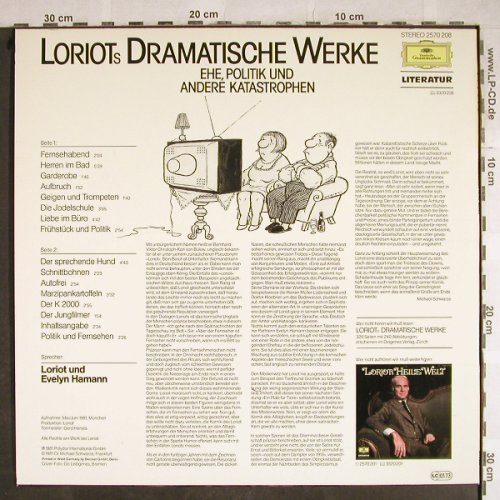Loriot: Dramatische Werke, Evelyn Hamann, D.Gr.(2570 208), D, 1981 - LP - H8430 - 5,00 Euro