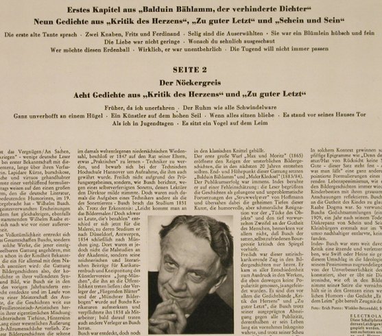 Busch,Wilhelm: Humor des Herzenz, Erich Ponto, Electrola(E 83 898), D, Mono,  - LP - H9117 - 12,50 Euro