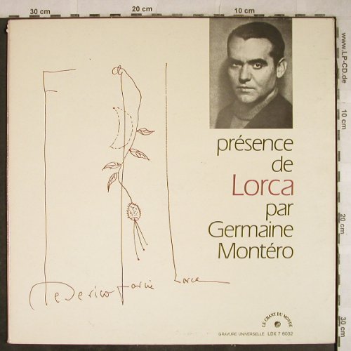 Montero,Germaine / Pedro Soler: Presence de Lorca, m-/vg+, woc, Le Chant Du Monde(LDX 7 6032), F,  - LP - H9333 - 5,00 Euro