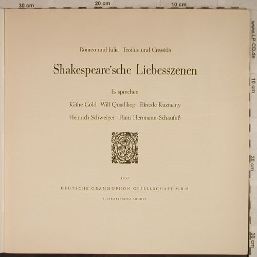 Shakespeare: Liebesszenen,Romeo u.Julia,Troilus, D.Gr.(43 003), D, Foc, 1959 - LP - H9526 - 9,00 Euro