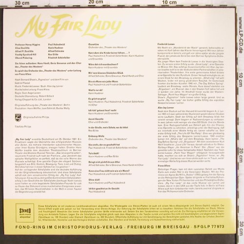 My Fair Lady: Original...Theater des Westens, fono-ring/Philips (SFGLP 77973), D Typ: LP Best.-Nr.: V1002 Preis: 7,50 Euro