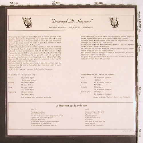 De Hagenaar: Draaiorgel,Eigenaar Boomsma, Boru(101), NL,  - LP - V1120 - 9,00 Euro
