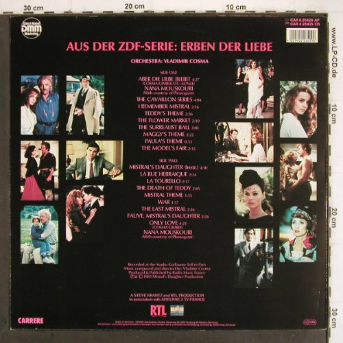 Mistral's Daughter: Erben der Liebe-Soundtrack, Carrere (6.26429 AP), D, 1985 Typ: LP Best.-Nr.: V119 Preis: 6,00 Euro
