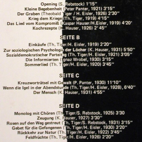 Görner,Lutz: Tucholsky/Eisler, spricht u. singt, Pläne(H70179/80), D, Foc, 1978 - 2LP - V1401 - 9,00 Euro