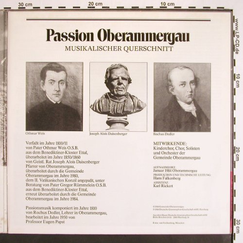 Passionsspiele Oberammergau: 1634-1884, Foc, Booklet, Polydor(821 123-1), D, 1984 - 2LP - V1492 - 9,00 Euro