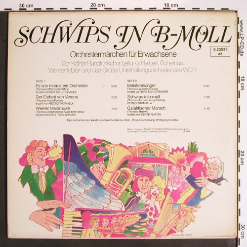 Müller,Werner &d.gr.Unterh.Orch.WDR: Schwips in B-Moll, Orchestermärchen, Decca (6.22631 AS), D, m-/vg+, 1976 Typ: LP Best.-Nr.: V1517 Preis: 6,00 Euro