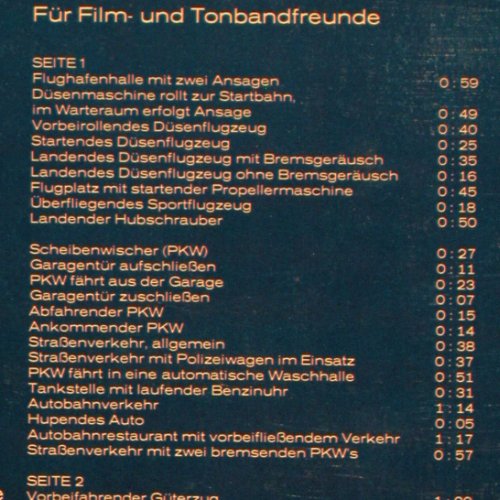 Geräusche In Stereo: Luft -Straße-Schiene-Wasser(70ger), Ariola(85 210 XU), D,  - LP - V1694 - 5,00 Euro