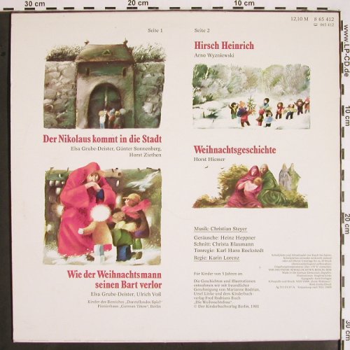 Rodrian,Fred - Hirsch Heinrich: Weihnachtsgeschichten, Litera(8 65 412), DDR, 1987 - LP - V1702 - 5,00 Euro