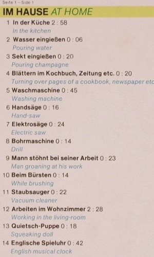 Geräusche in Stereo: 3 - Im Hause Kinder,M.zumUnterlegen, Europa(E 1047), D, m /vg+, 1975 - LP - V1704 - 5,00 Euro