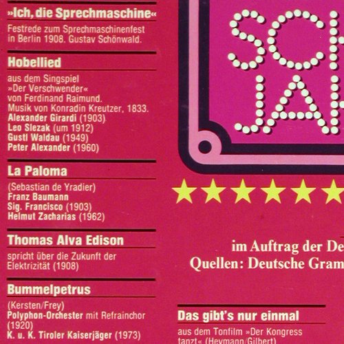 V.A.Schlager des Jahrhunderts: Sprechmaschine... ABBA, 1908-1976, Polydor/Stern (2371 719), D Typ: LP Best.-Nr.: V1867 Preis: 7,50 Euro