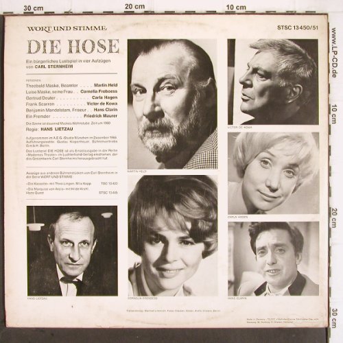 Die Hose: Carl Sternheim - Ein Lustspiel, Foc, Telefunken (STSC 13450), D Typ: 2LP Best.-Nr.: V197 Preis: 9,00 Euro