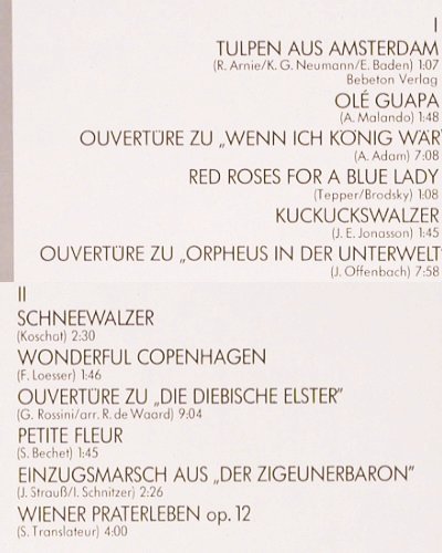 V.A.Drehorgel-Hits - de Arabier: Tulpen a.Amsterdam... Wiener Prater, Fontana Special(6428 105), D, 1974 - LP - V2507 - 7,50 Euro