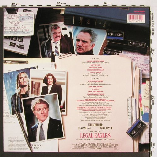 Legal Eagles: Music from, by Elmer Bernstein, MCA(MCA-6172), US, 1986 - LP - V2594 - 5,00 Euro