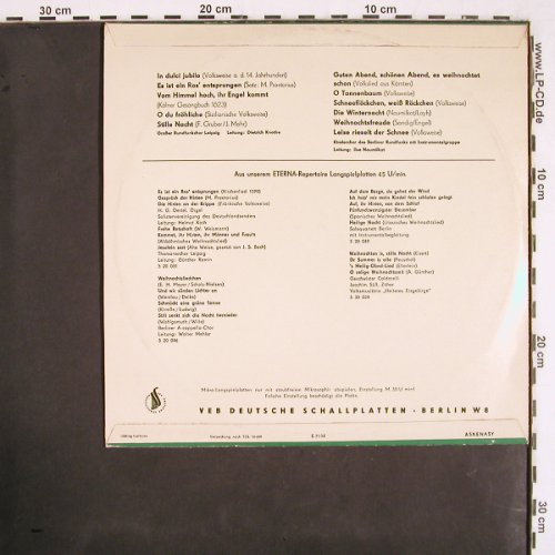 V.A.Wehnachtslieder: In dulci jubilo... Leise rieselt..., Eterna(7 20 060), DDR, 1964 - 10inch - V2631 - 7,50 Euro