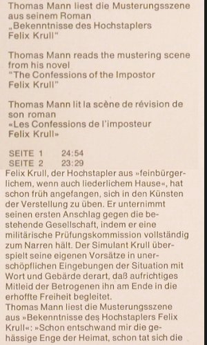 Mann,Thomas: Felix Krull, Eurodisk (88 521 XAW), D, 1978 Typ: LP Best.-Nr.: V272 Preis: 7,50 Euro